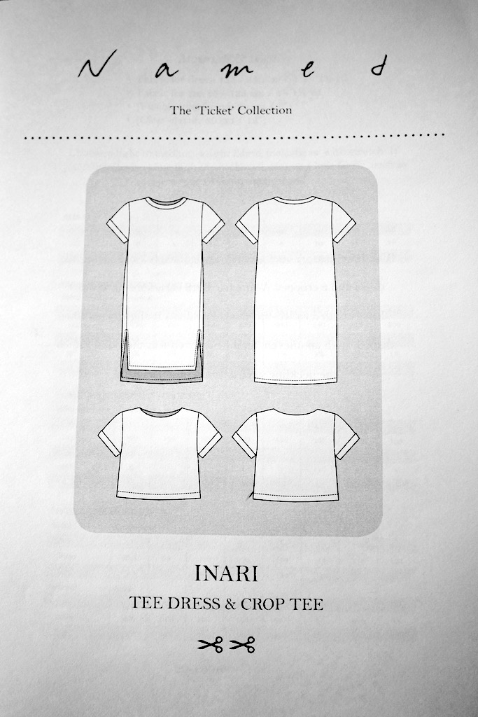 Inari Tee Dress Named Clothing Patterns Schnittmusterzeichnung